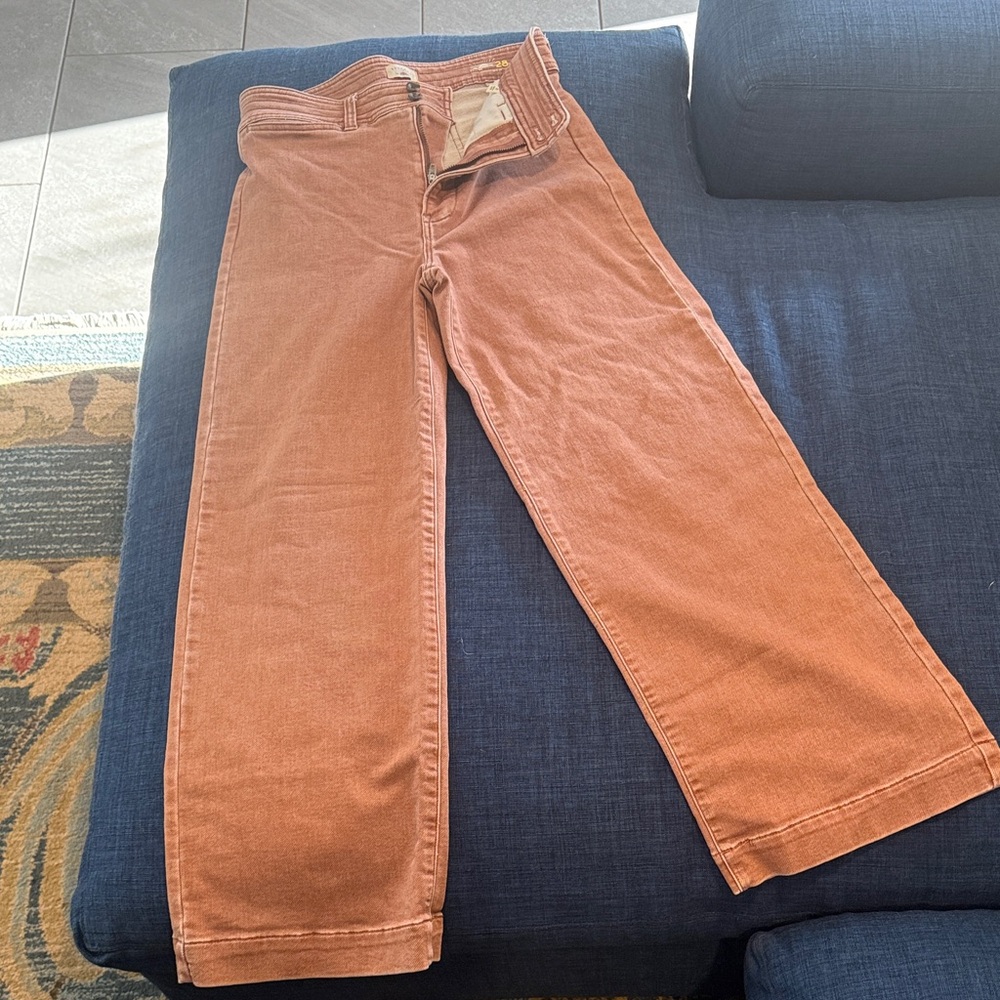 Faherty Copper Wide-Leg Pants